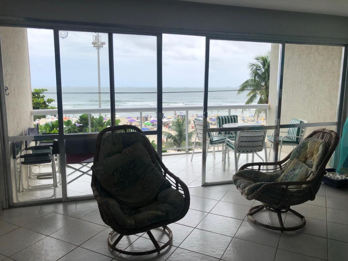 Apto Enorme Pe Na Areia, Vista Linda C/ Academia E Sauna Guarujá Exteriör bild